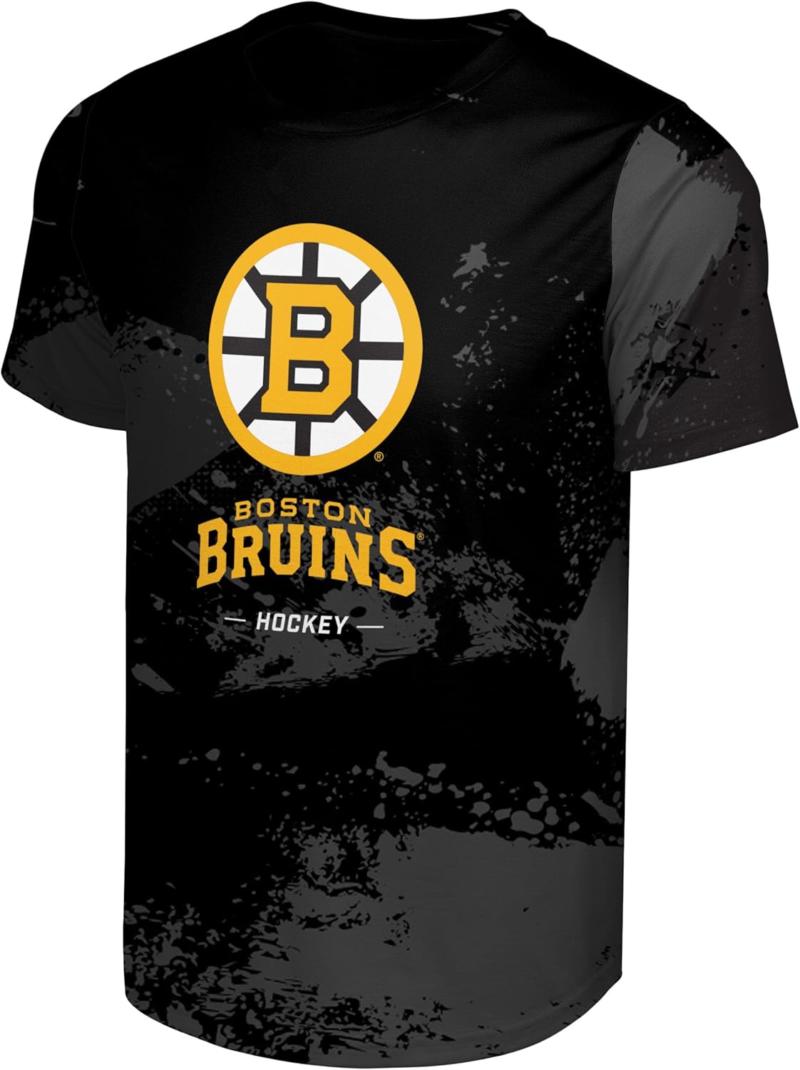 FOCO NHL Men's Official Primary Logo Wordmark Paint Stroke Polyester Performance T-Shirt