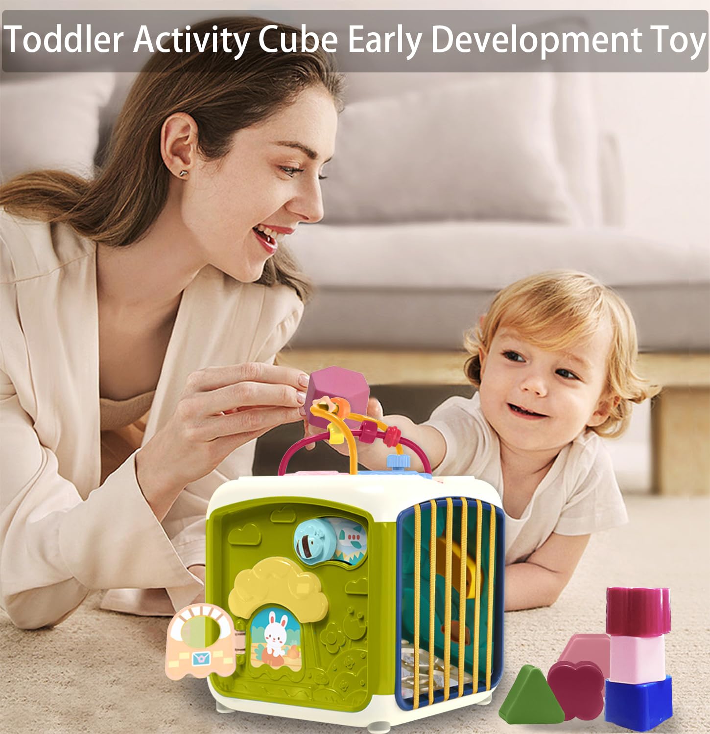 Niños Juguetes Bebe 18 Meses Montessori Tablero Montessori Cubo De