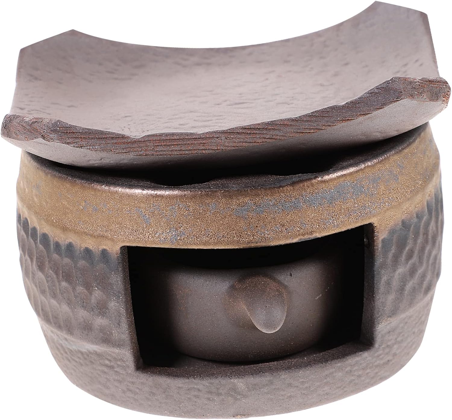 Garneck 1 Set Ceramic Roasted Tea Stove Tea Warmer Heater Candle Holder Ceramic Tea Light Warmer Mug Warmer Tea Stove Warmer Teapot Warmer with Candle Stand Tea Cup Warmer Ceramics
