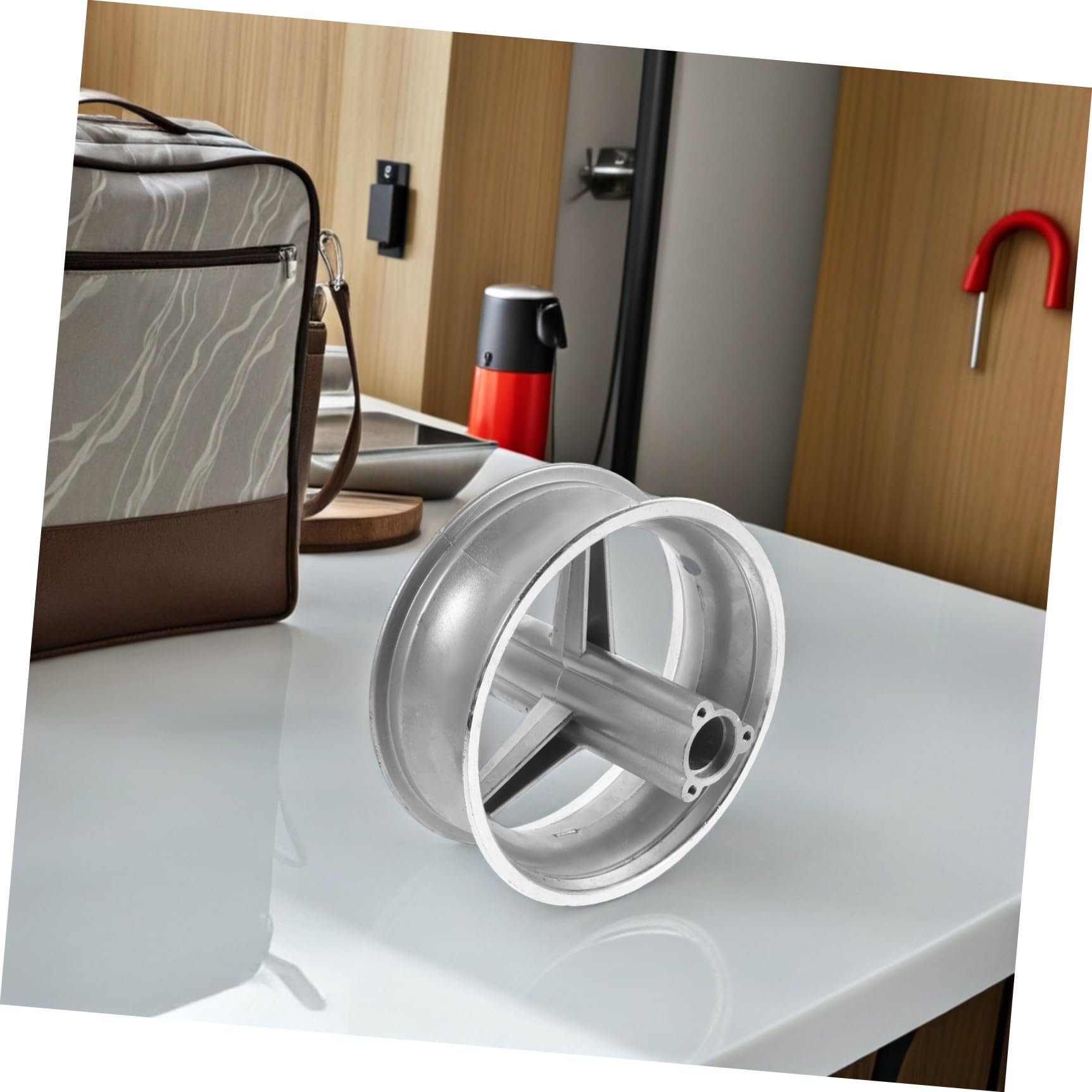 SOLUSTRE 47 Jante Arrière pour Mini-moto Jante de Roue Aluminium pour Stabilité Accrue Adhérence sur Différents Terrains