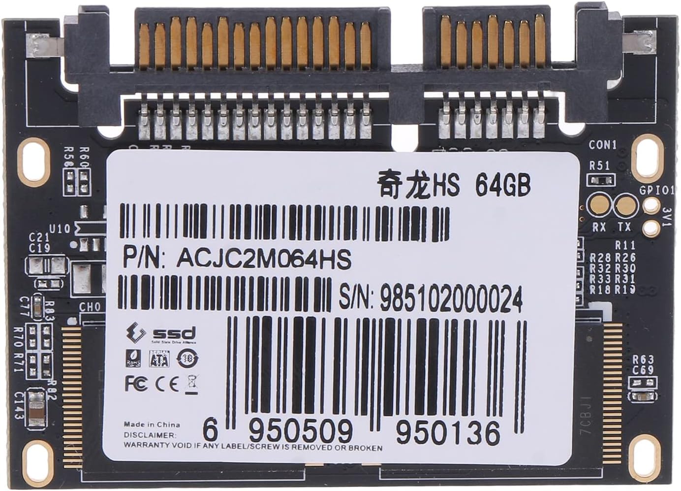 64GB Half-Slim SATA III SSD Drive for Computer Internal Hard Drive Laptop Hard Drive Replacement