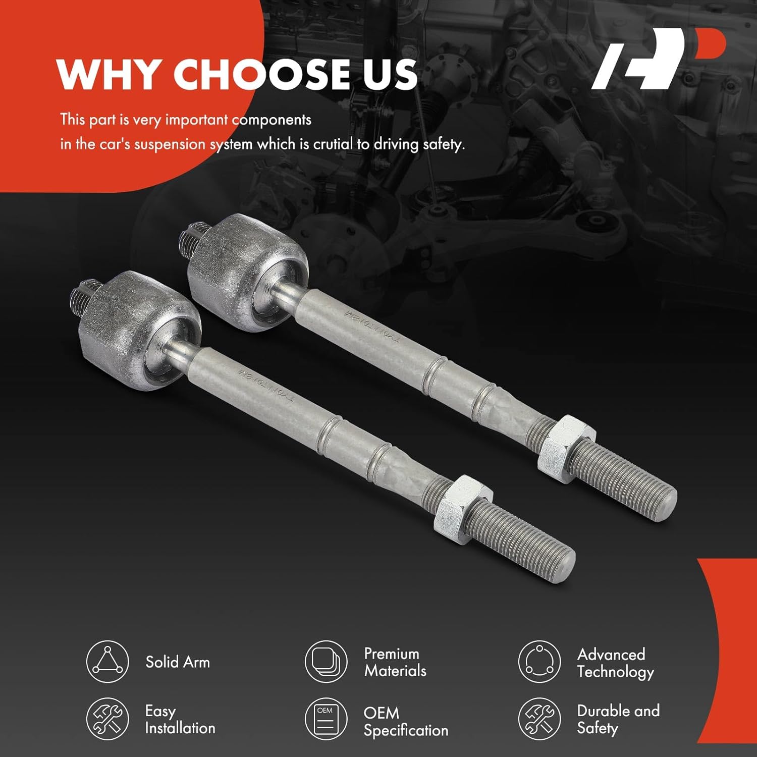 A-Premium 2 x Front Inner Tie Rod Ends, Compatible with Jaguar XF 2009-2015, XFR 2010-2015, XFR-S 2013-2015, XJ 2011-2019, XJR 2014-2016, XK 2007-2015, XKR 2007-2015, XKR-S 2012-2015