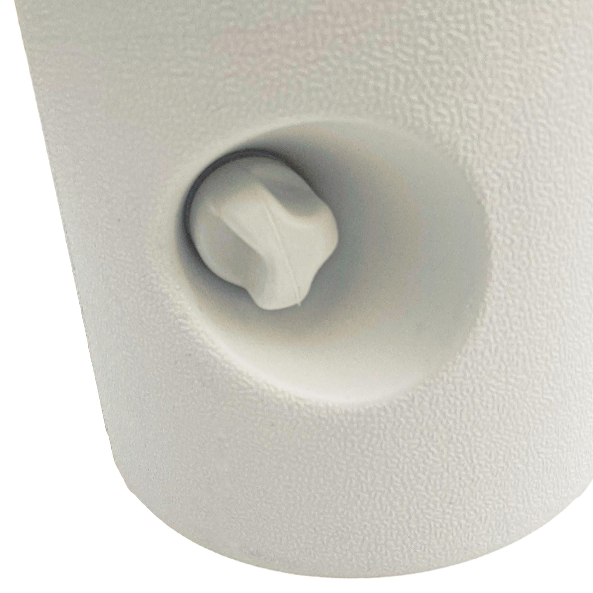 Outsunny Pack de 4 Pesos para Carpas Plegables Soportes Rellenables con 8,7 kg de Agua o 12 kg de Arena Pesos para Cenador con Perillas de Fijación Ø21,5/24x25,5 cm Blanco