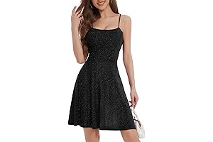 Modest Homecoming Dresses with Spaghetti Straps and Glittery Sparkles