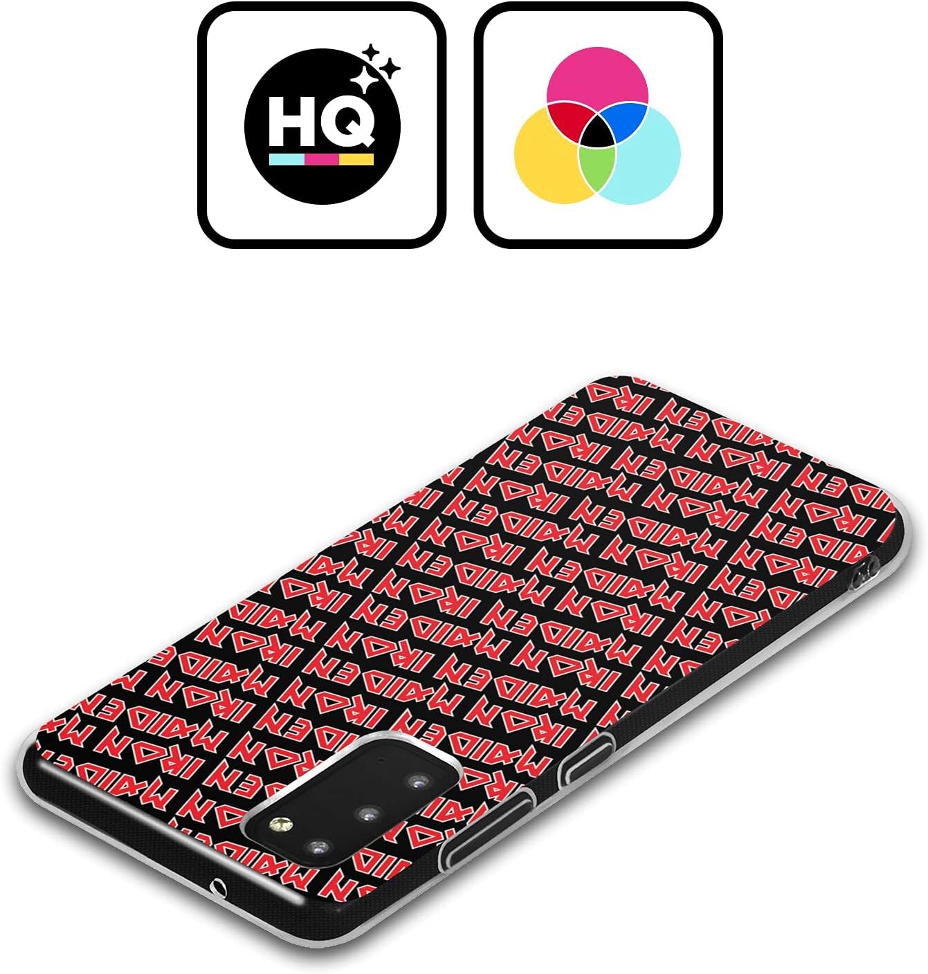 Head Case Designs Officially Licensed Iron Maiden Logo Pattern Graphics Gel Case [Military Grade Protection] Compatible with Samsung Galaxy S24 FE and Compatible with MagSafe