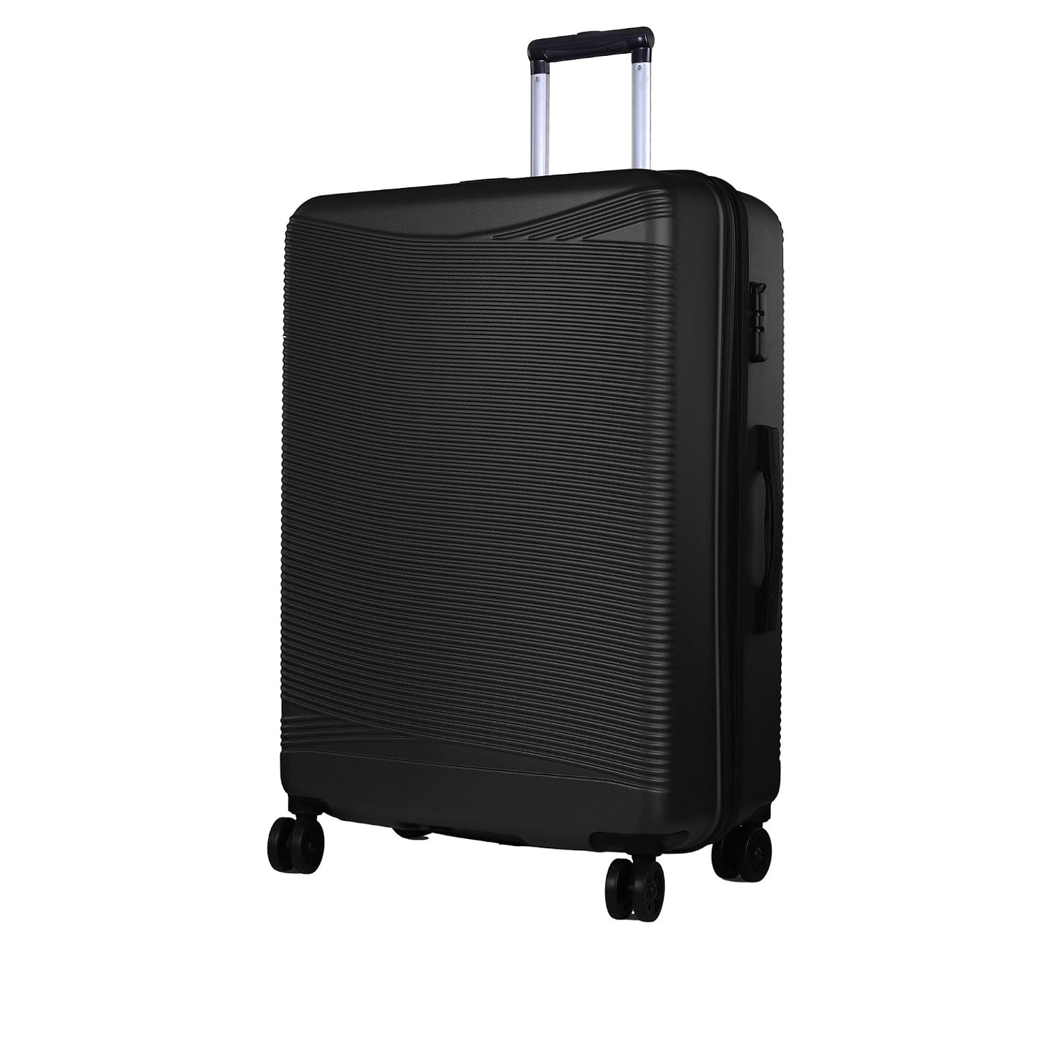 Verage V-Lite Firestone 28"/78cms Black Check-in Hardsided Trolley Bags for Travel, Large Suitcase with Spinner Wheels, Anti-Theft Zippers Luggage