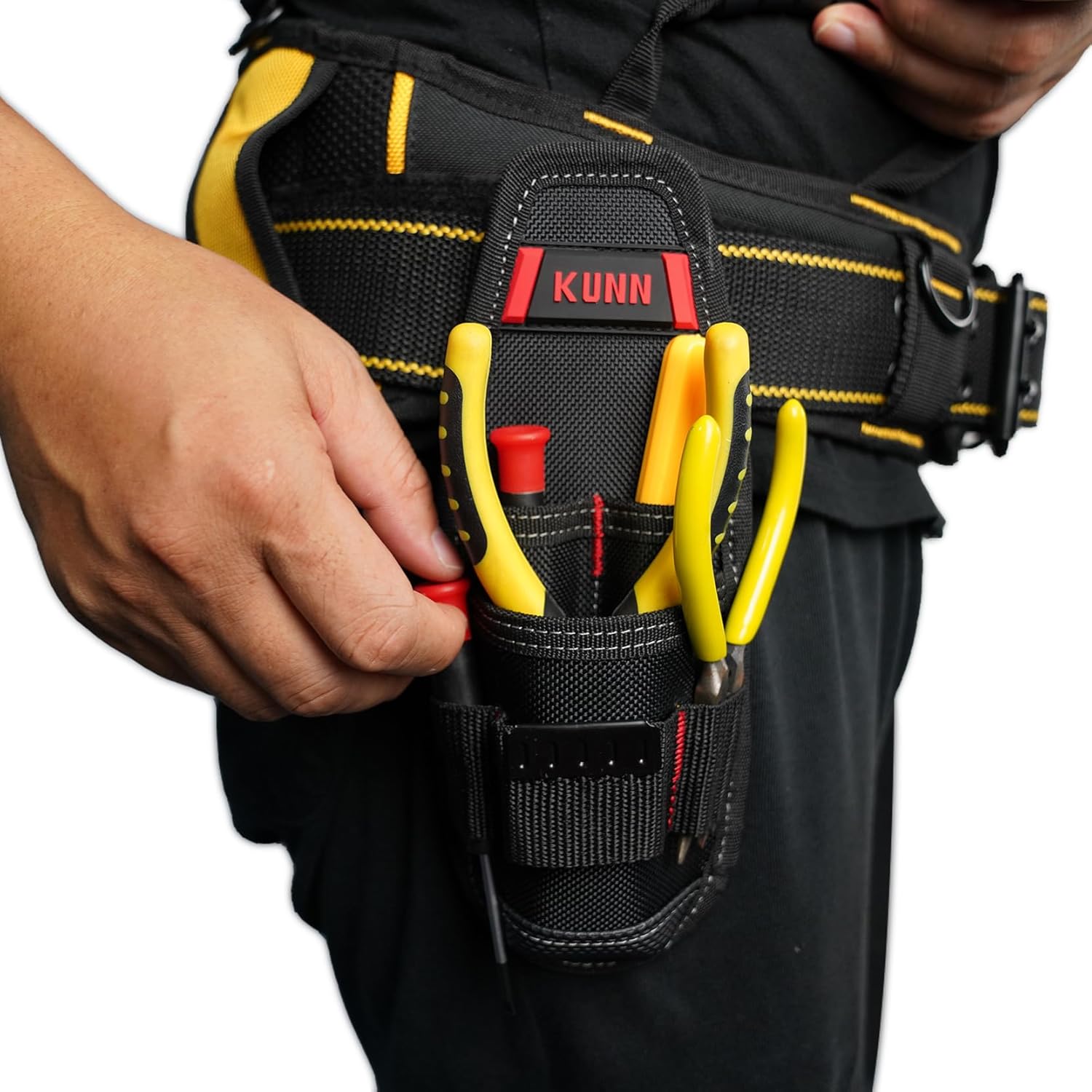 KUNN Construction Tool Holder Small Electrician's Tool Pouch for Tool Belt