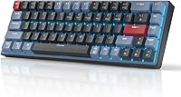 Vista 1 de MageGee SKY68 - Teclado mecánico para juegos, 68 teclas, compacto con retroiluminación LED azul, mini teclado ergonómico con cable para Windows PC