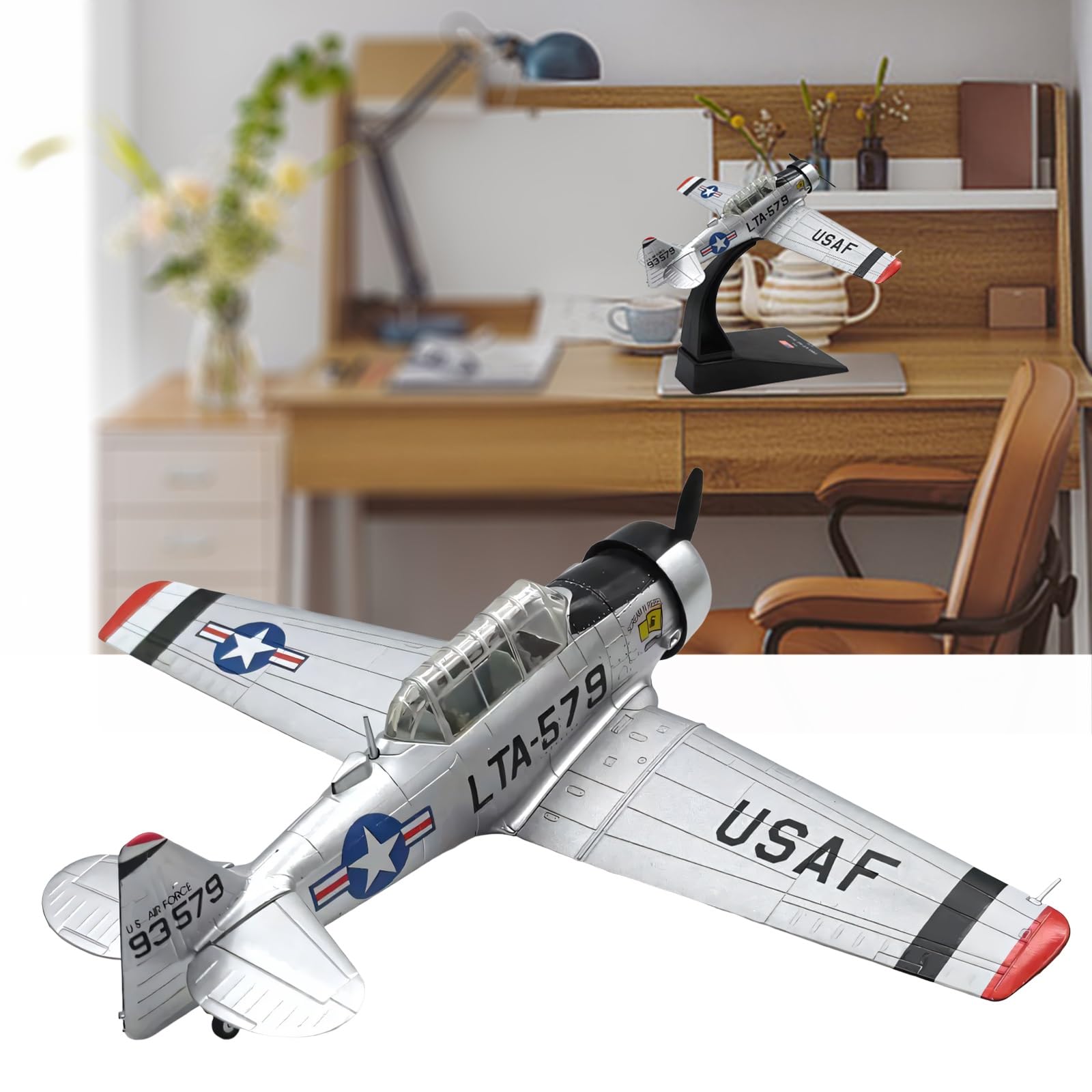 Modello di jet da combattimento con simulazione in lega LT-6G in scala 1:72 - Display statico for aereo militare for scrivania e decorazioni for la casa, regalo perfetto for gli appassionati