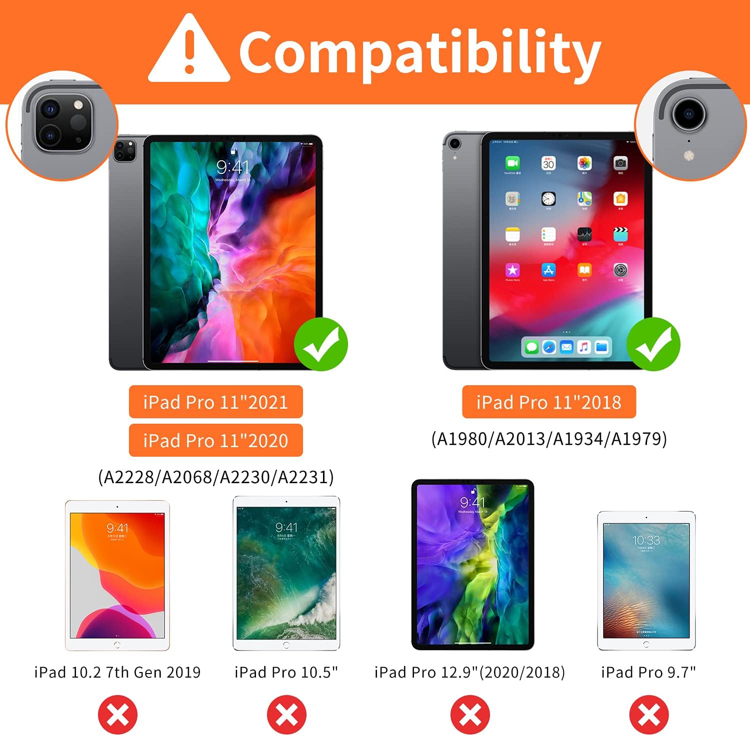 Hot Deals HOLIMET iPad Pro 11 inch Case 2021 3rd/2nd/1st Generation Case 2020/2018 with Pencil Holder PU Leather Protective Case Cover with Pocket Strap Soft TPU Back Shockproof for iPad Pro 11