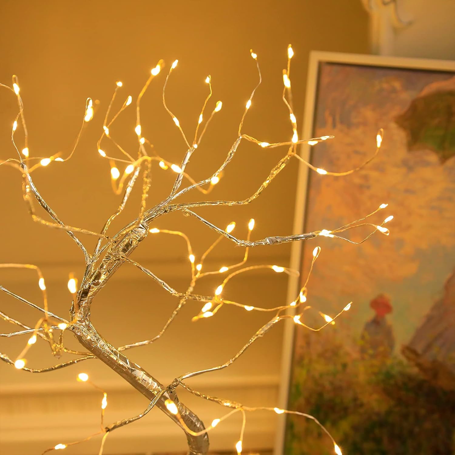 LITVERSE Tabletop Bonsai Tree Lights, DIY LED Artificial Tree Lamp,Battery/USB Operated Night Light for Room Decor, Home Decor,Bedroom, Wedding,Christmas, Holiday Gifts (Warm White, 108 LED) 1