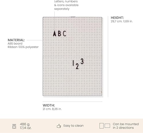 Vista 59 de Design Letters Tablero de letras de fieltro Tablero de mensajes A4 Tablero de letras intercambiable para uso diario Uso como tablero de menú