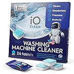 Washing Machine Cleaner and Descaler Tablets 24 Pcs - Deep Clean and Descaling for HE Front and Top Loaders Washer - High-Efficiency Tablets for a Fresh, Spotless Laundry, Remove Odor - 1 Year Supply