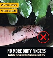 Vista 3 de GROWIT - Monitor de agua de suelo para plantas, medidor de humedad del suelo, hidrómetro para plantas, medidor de humedad de plantas