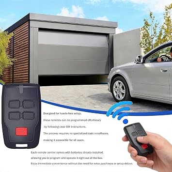 BFT Remote Control Replacement 2 Pack, 433MHz Rolling Code Garage Door Opener Remote, 4-Channel Transmitter Compatible with BFT Mitto 2, Mitto B, B RCB02, B RSC02 Gate Openers