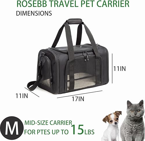 Miniatura 29 de Transportador de gatos para perros y mascotas, bolsas para gatos pequeños y medianos, perros y cachorros de 15 libras, de lado suave, aprobado por