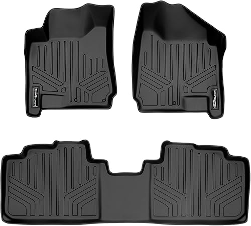 MAXLINER - Juego de alfombrillas de suelo de ajuste personalizado de 2 filas compatibles con Cadillac SRX 2010-2016