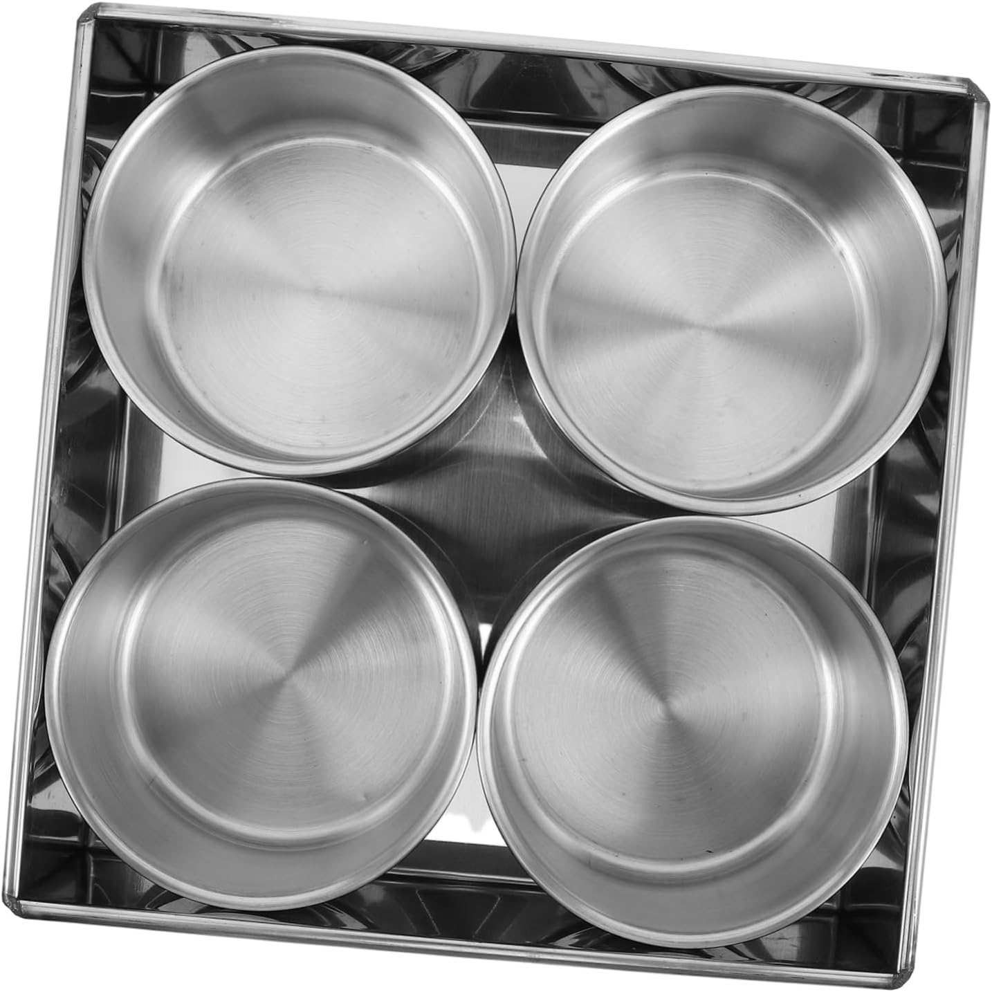 Compartment Japanese Sauce Box Stainless Steel Seasoning Container Airtight Lid Elegant Kitchen Accessory Spice Storage