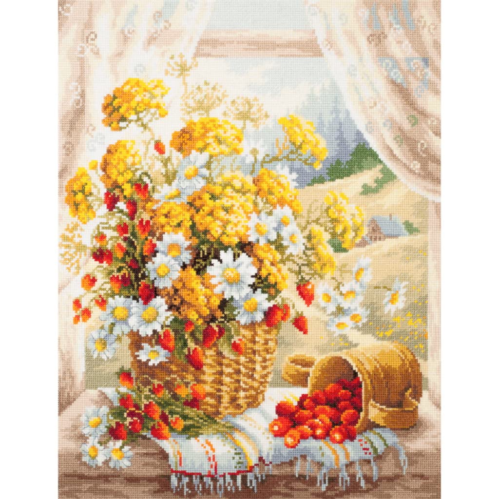 Magic needle 100-181 ZW Honey Aroma Counted Cross Stitch Kit with Zweigart Edition Cotton Multi-Coloured 32 x 40 cm