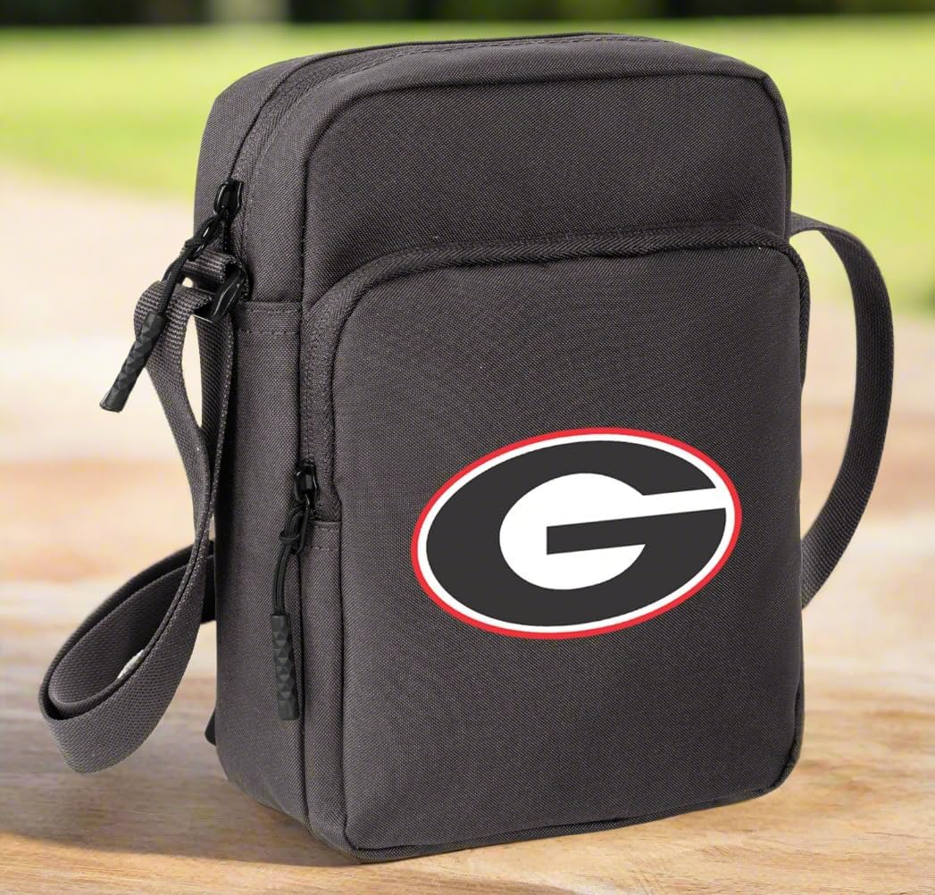 University of Georgia Travel Bag UGA Bulldogs Crossbody Sling Pack for Sports Workout Running Festival Waist Pack Gray - Image 3
