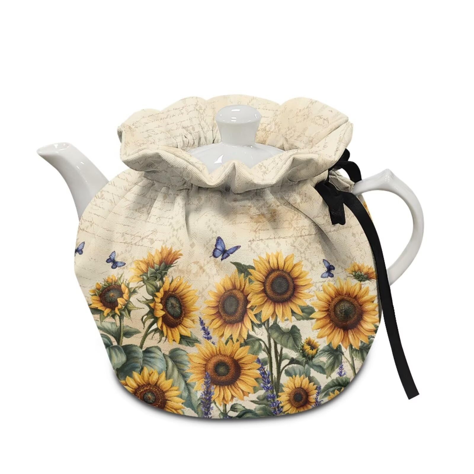 Sunflower Tea Cosy for Teapots Yellow Tea Kettle Dust Cover Keep Warm Teapot Covers for Home Kitchen Party Decoration 2025