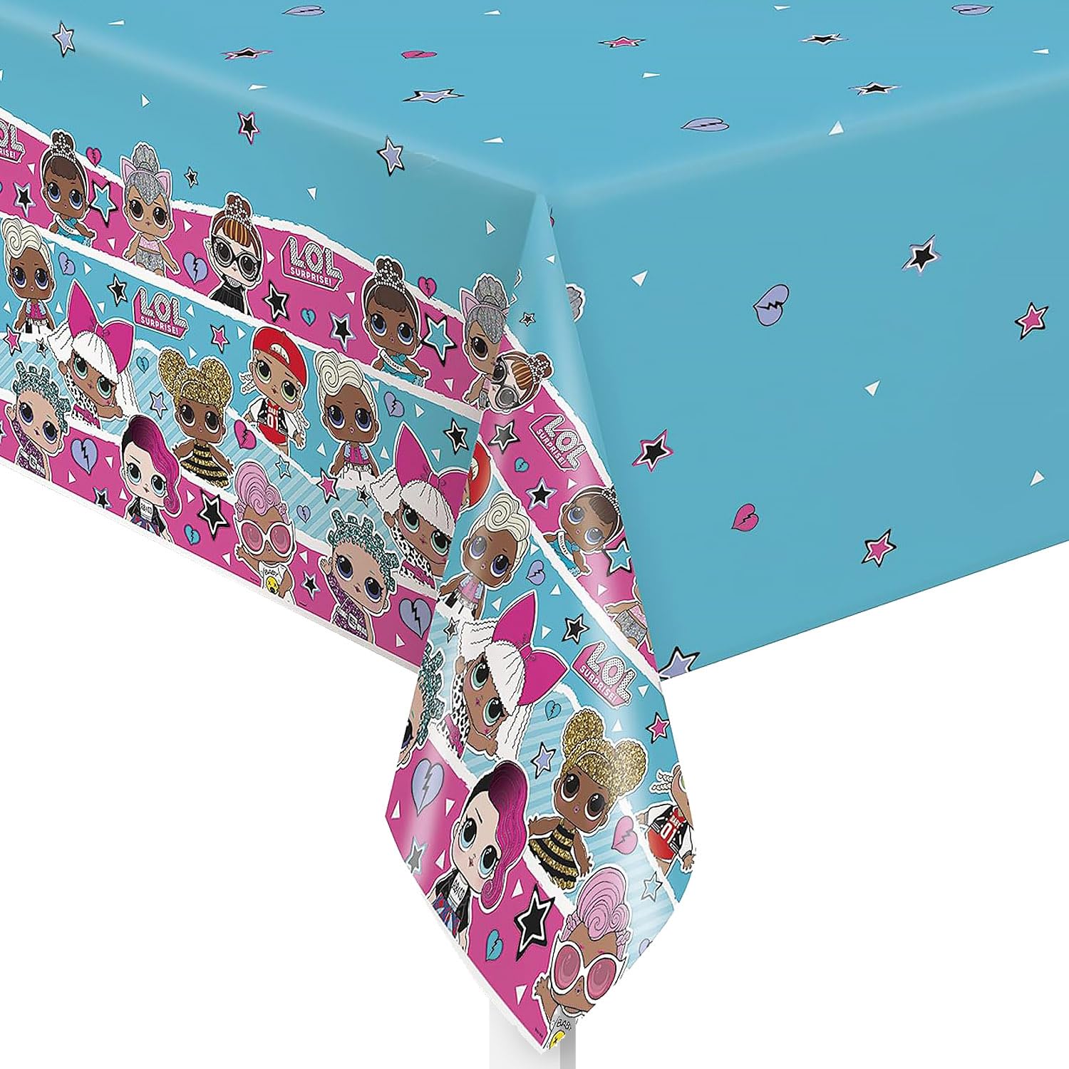 Multicolor LOL Surprise Rectangular Plastic Table Cover - 54"x84" (1 Count) | Durable &amp; Easy-to-Clean, Perfect for Kids Birthday Parties &amp; Special Occasions