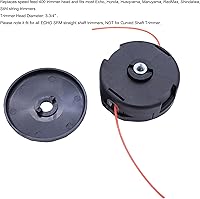 Vista 6 de 3 piezas 3-3/4 pulgadas cabeza de recortadora universal para Echo Weed Speed Feed 400 SRM140 SRM200 SRM202 SRM210 PAS210 PAS211 PAS225 Shindaiwa 22T