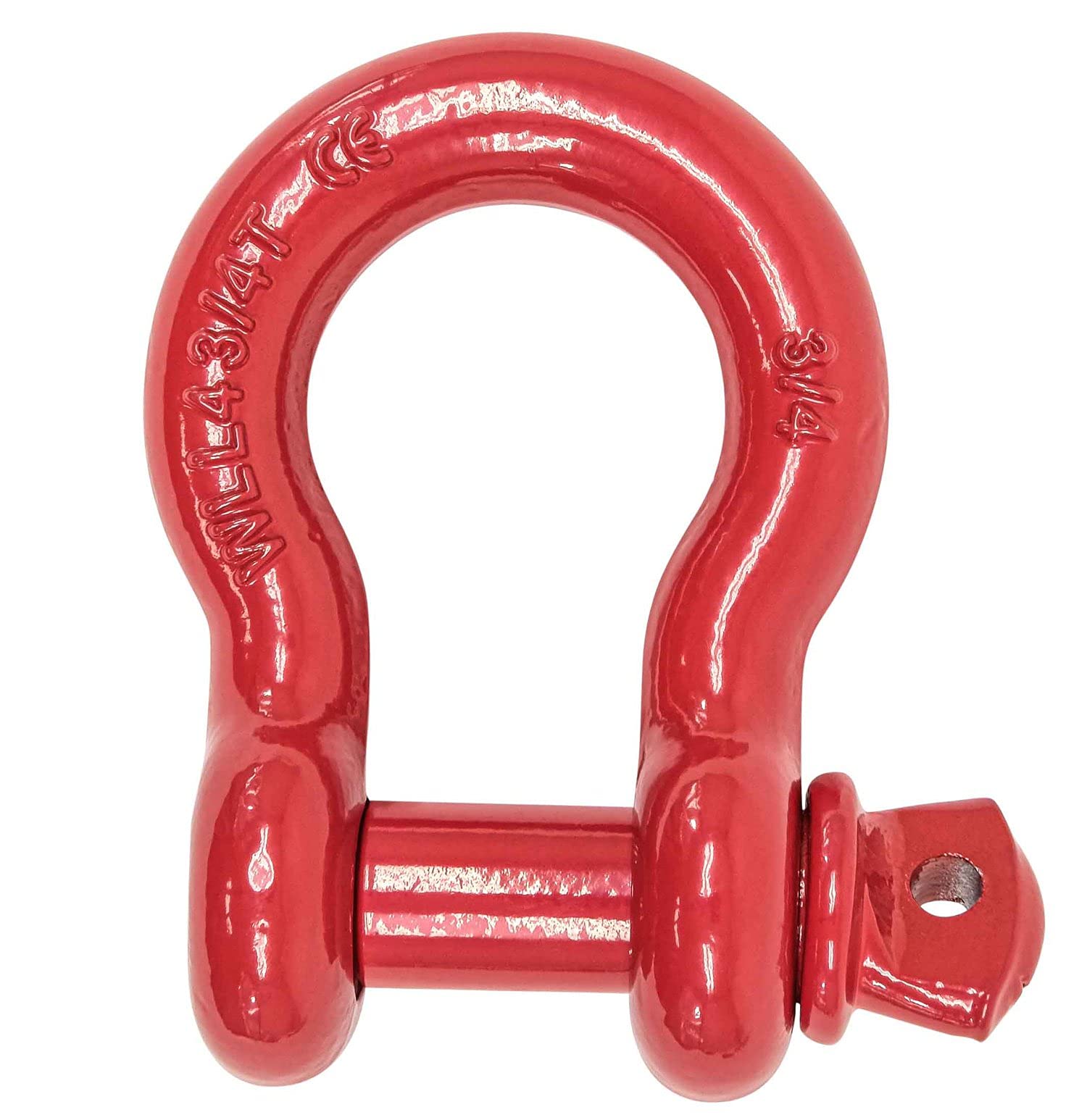 Mytee Products Grillo di ancoraggio da 1,9 cm in acciaio al carbonio forgiato con perno a vite in lega WLL # 4,75 tonnellate (4,3 kg) | Doppia protezione dalla ruggine resistente anello a D per