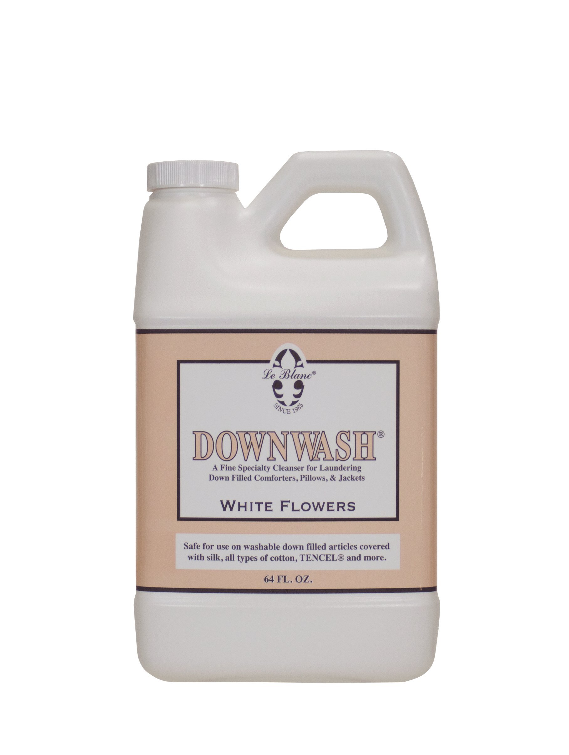 Le Blanc White Flowers Downwash Luxury Laundry Cleanser for Down-Filled Bedding and Apparel- 64 oz 1 pack