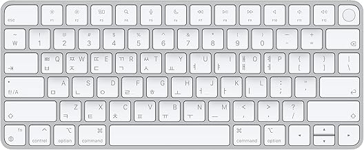Apple Magic Keyboard with Touch ID: Wireless, Bluetooth, Rechargeable. Works with Mac Computers with Apple Silicon; Korean - White Keys