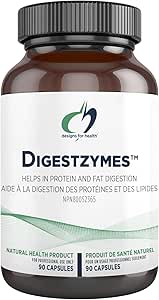 Designs for Health Digestzymes - Digestive Enzymes with Betaine HCl (Betaine Hydrochloride) + Pepsin Supplement - Non-GMO + Gluten-Free (90 Capsules)
