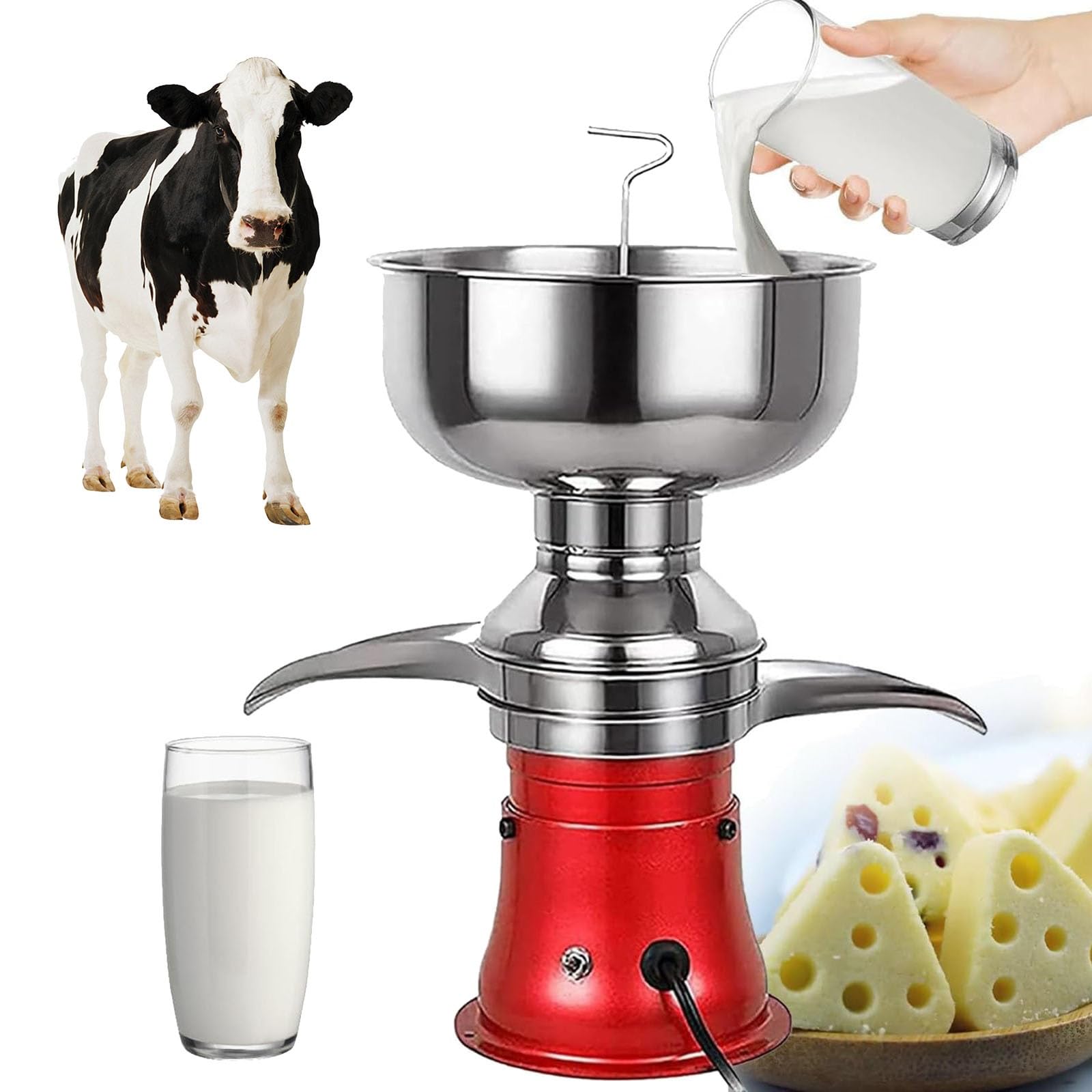 Séparateur de crème électrique 5 L pour lait de chèvre centrifuge