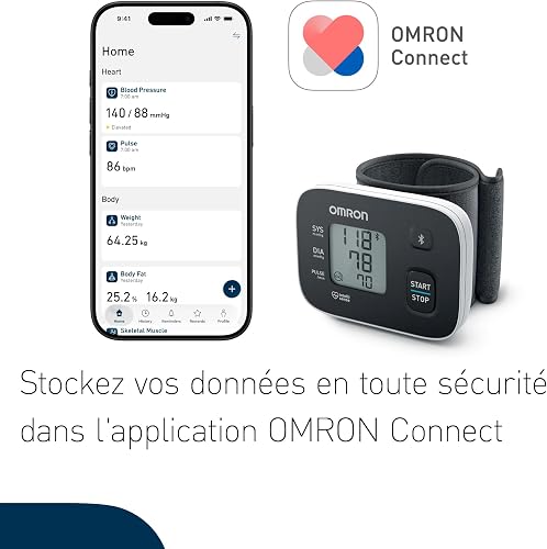 OMRON RS7 Intelli IT Misuratore di Pressione Arteriosa da Polso, 2 Utenti - 3
