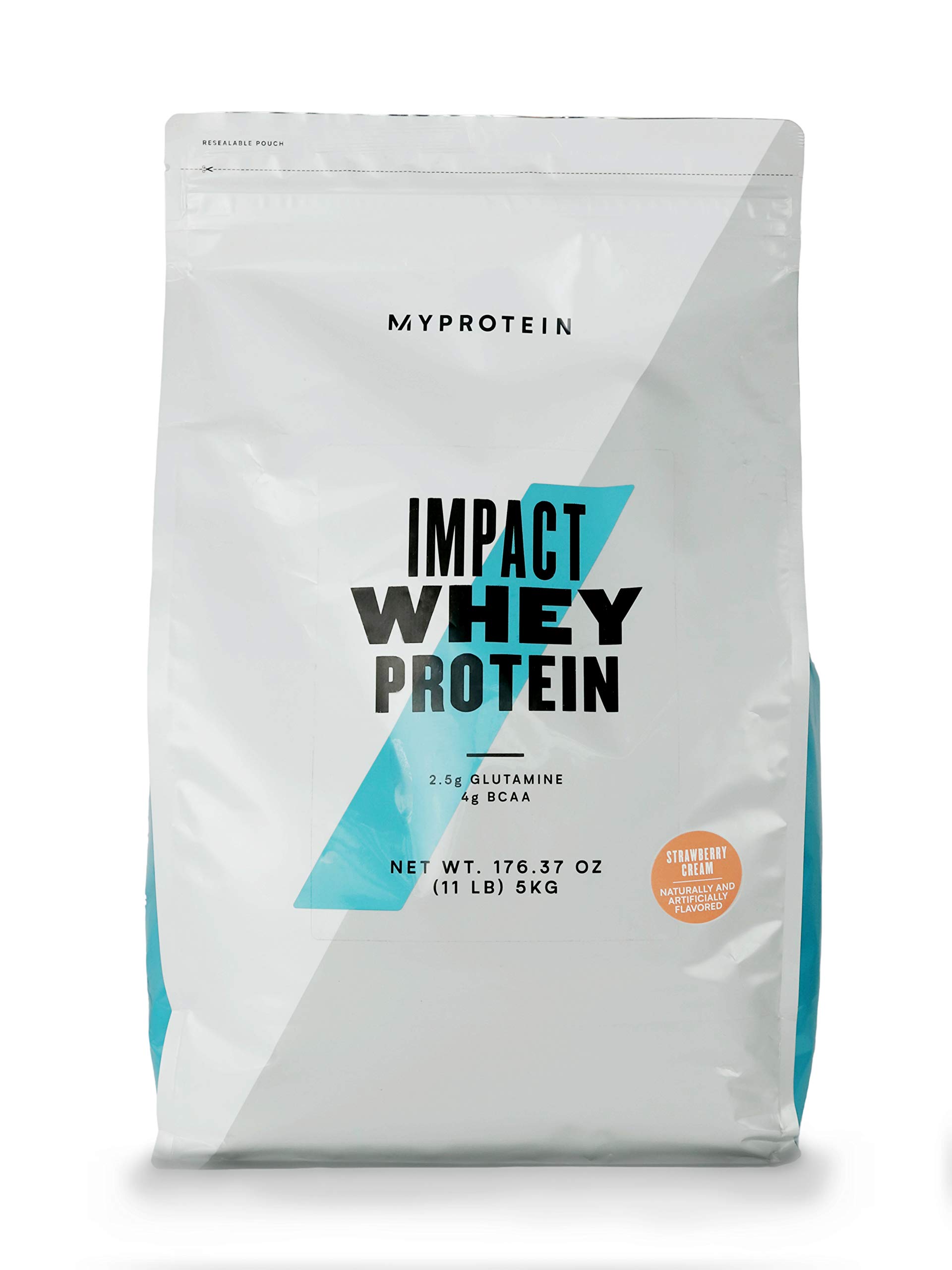 Myprotein® Impact Whey Protein Powder, Strawberry Cream, 11 Lb (200 Servings) (200 Servings)