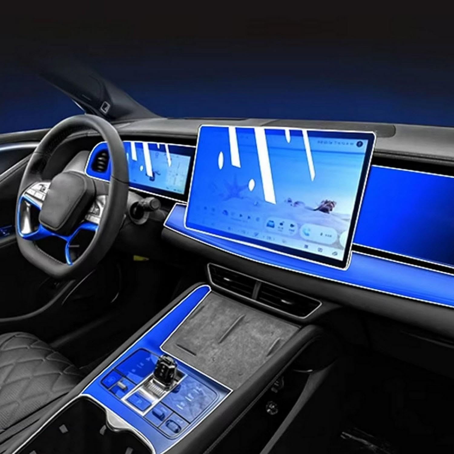 Protection TPU BYD SEALION 7 EV 2024 anti-traces console centrale - 7