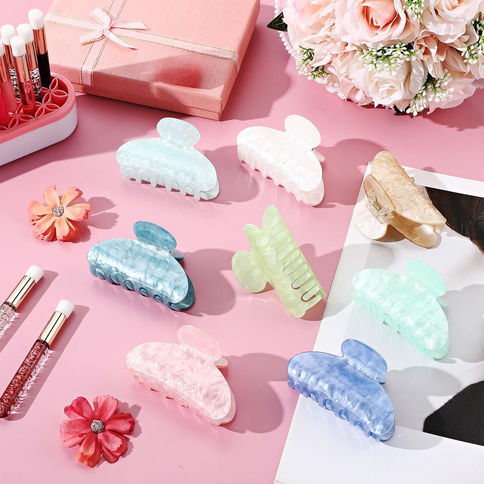 Amazon.com : Yuxung 8 Pcs Large Acrylic Hair Claw Clips for 