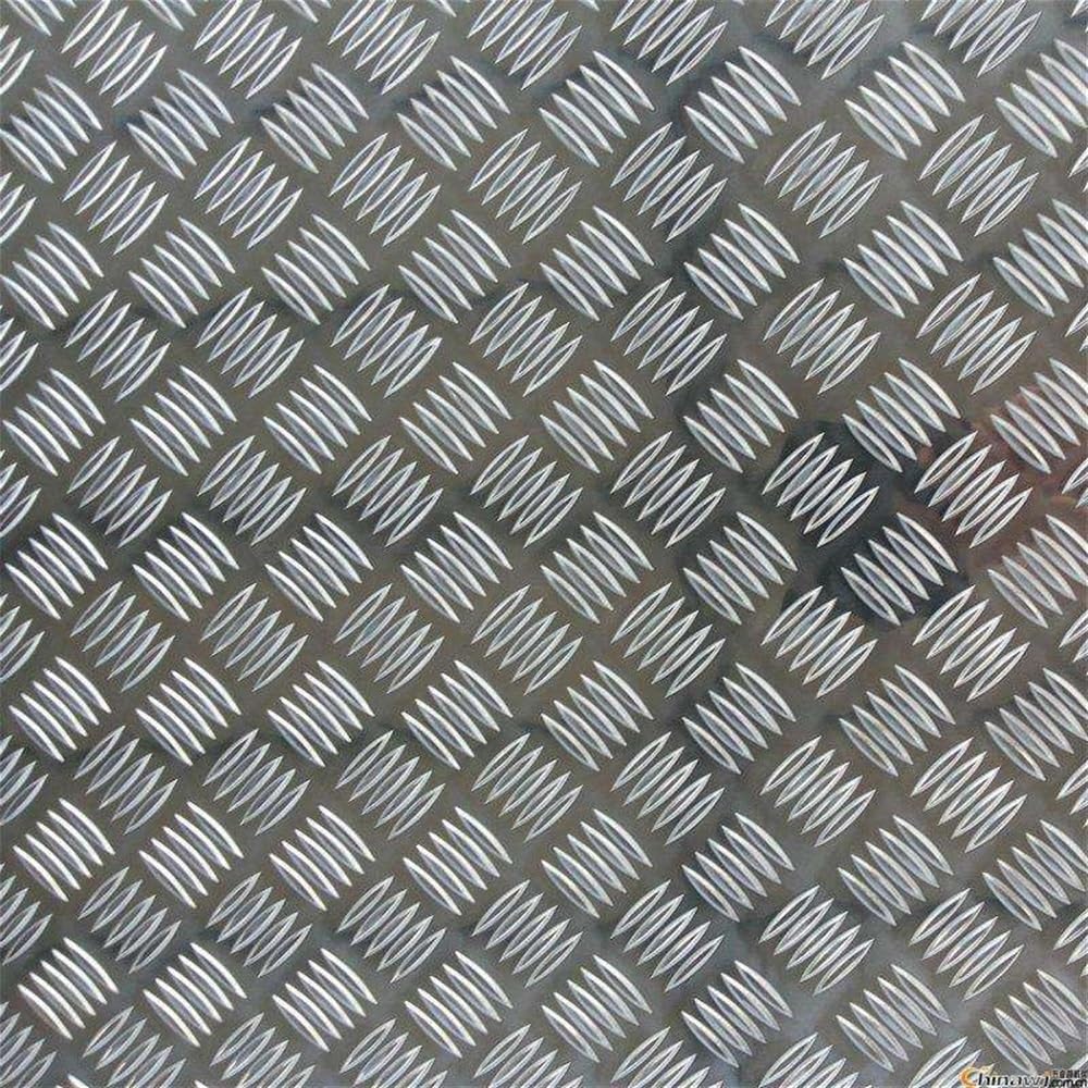 Placa de banda rodadura aluminio, placa a cuadros, 1 diamante y metal,5 a 6 mm espesor, varios tamaños (6 x 100 mm)(5MMX200X200MM)