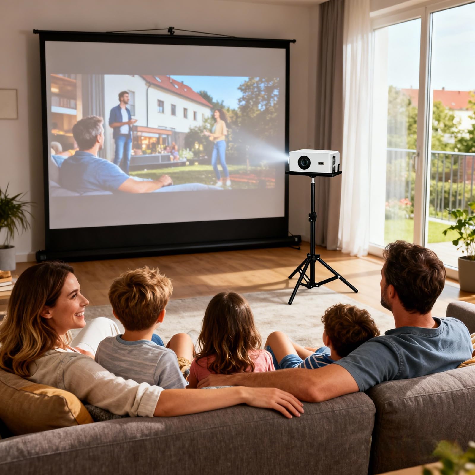 SOIMISS Beamer Ständer, Multifunktionaler Beamer Stativ mit Klappbar, Verstellbarer Höhe Von 40cm Bis 110cm, Projektor Halterung mit Klein Tablett, Laptop Ständer Tragbarer Projektorständer für Kamer