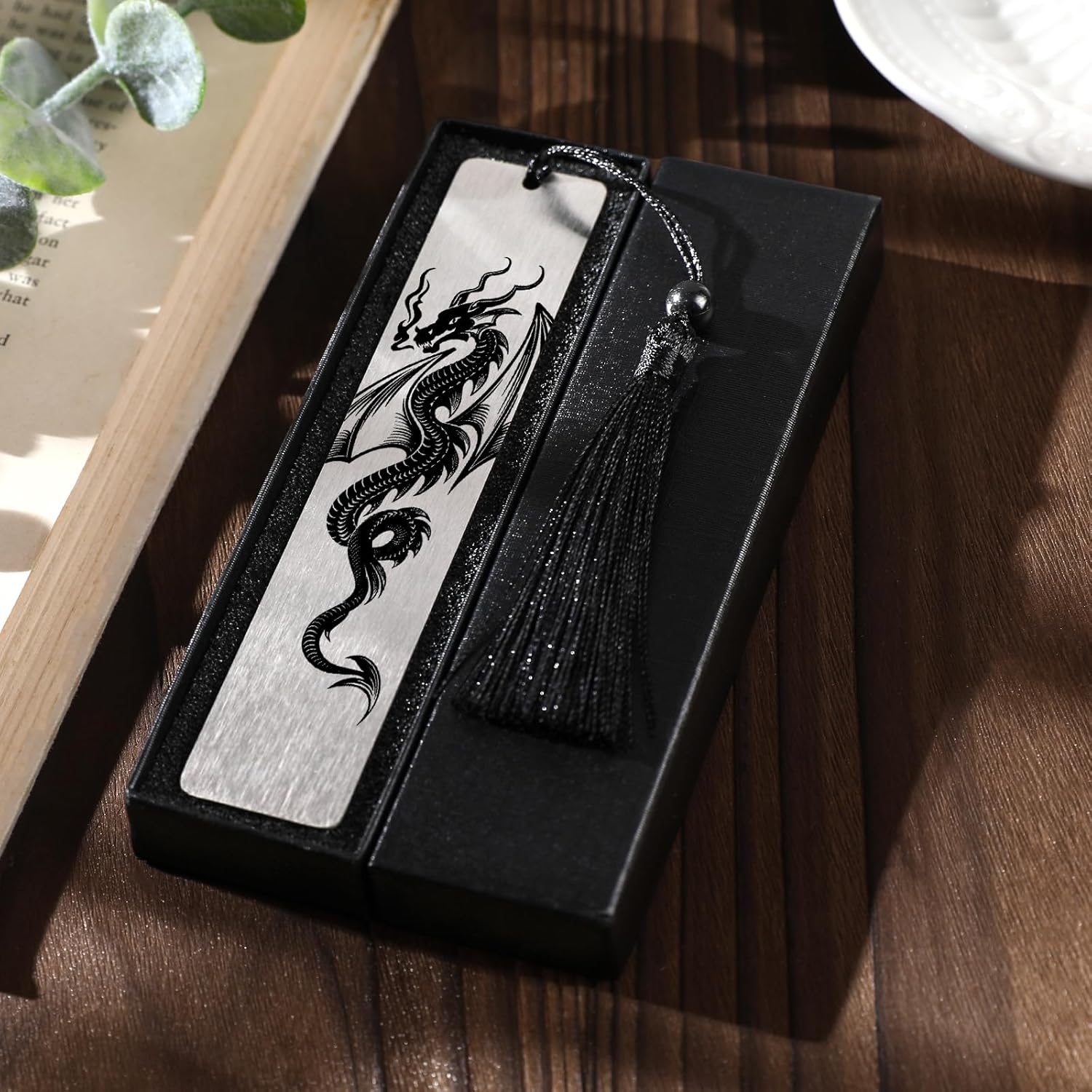 Dragon Bookmarks for Men - Fantasy Metal Bookmark Book Accessories School Office Supplies Gifts for Bookish Book Lover Women Teacher Book Page Marker for Students Birthday Christmas Gift - Image 4