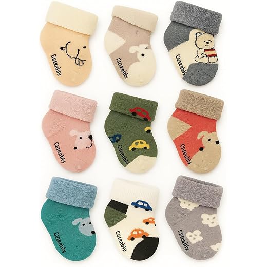 Baby Socks Animal Print 0-12 Months