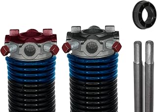 Garage Door Torsion Springs Replacement (Pair with Nylon Bushing and Winding Bars, 283x2x37)
