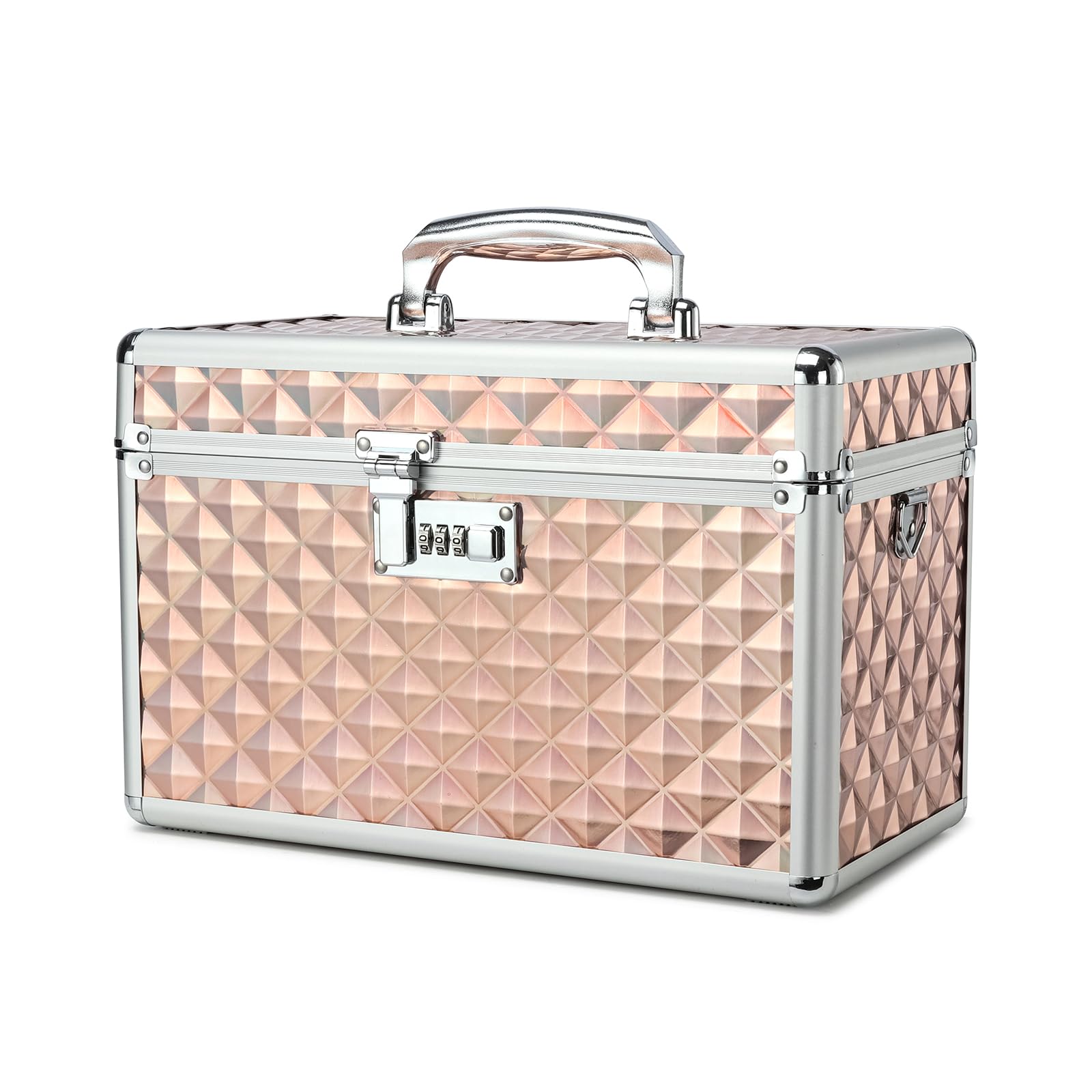 Hewei Works Champagne Medication Lockbox With Combination, Lockable Medicine Storage Box, Security Lock Box, Medical Organizer, Multipurpose Lockbox For Home And Outdoor (, Large)