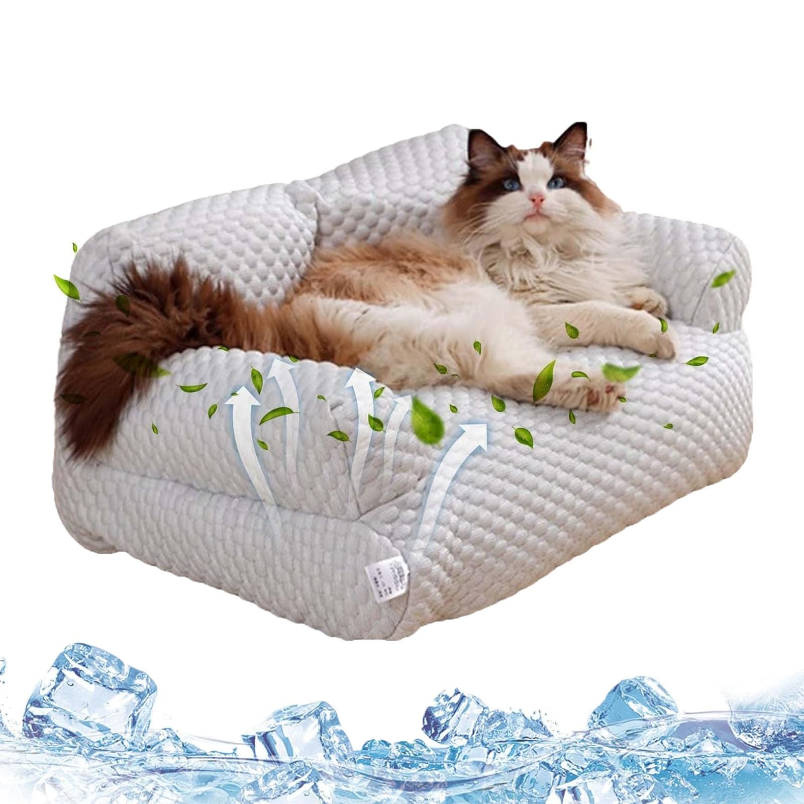 Lit rafraîchissant pour animaux en soie glacée canapé d'été lavable