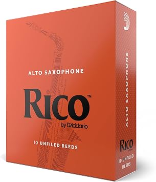 Rico Organic Alto Saxophone Reeds, Strength 2.5, Pack of 10