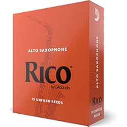 Saxo Tenor Selmer Mark Vi Segunda Mano Rico Cañas para Saxo Alto 2.5 Fuerza, Paquete de 10