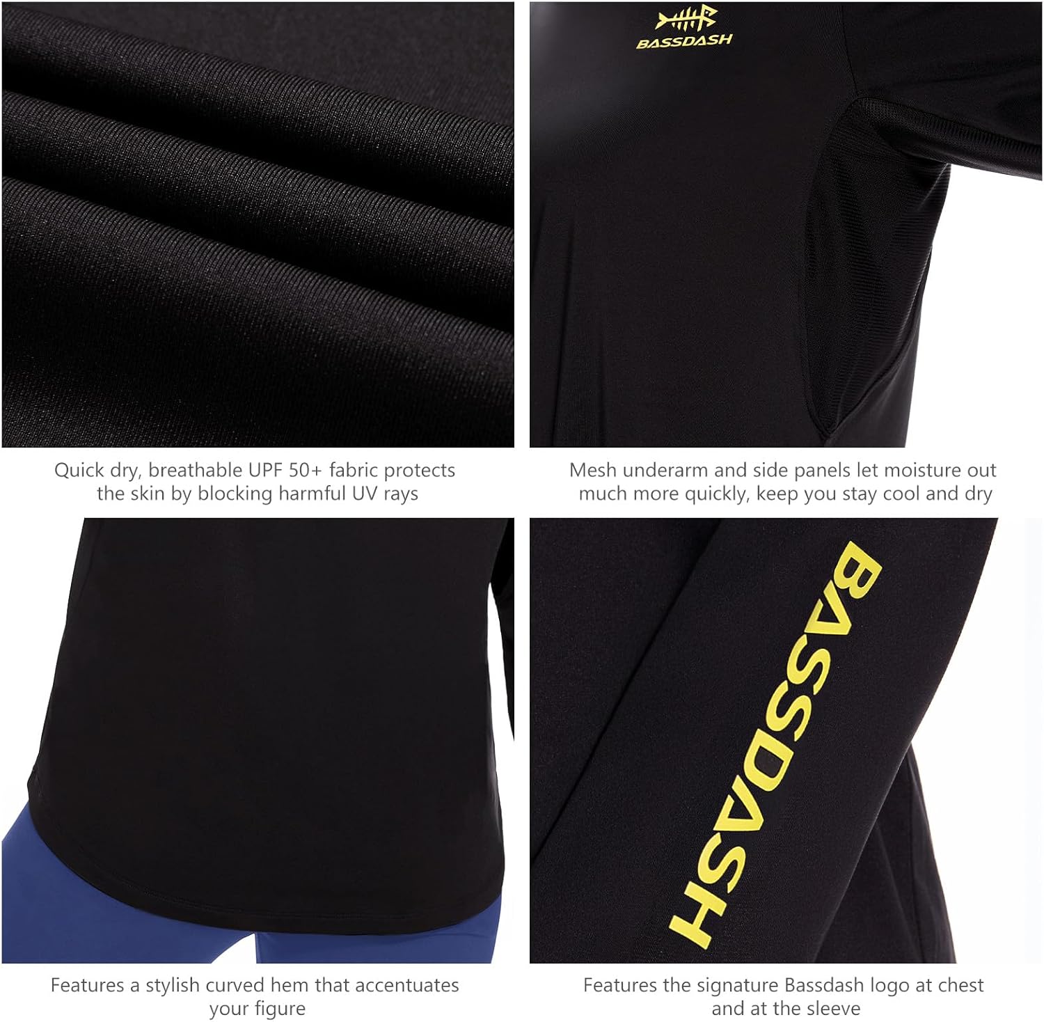 BASSDASH Women's UPF 50+ Long Sleeve Fishing Hoodie Shirt - Image 5