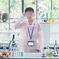 Vista 7 de Bata de laboratorio de médico científico para niños, disfraz de médico para niños, abrigo de médico para niños pequeños, disfraz de juego de roles