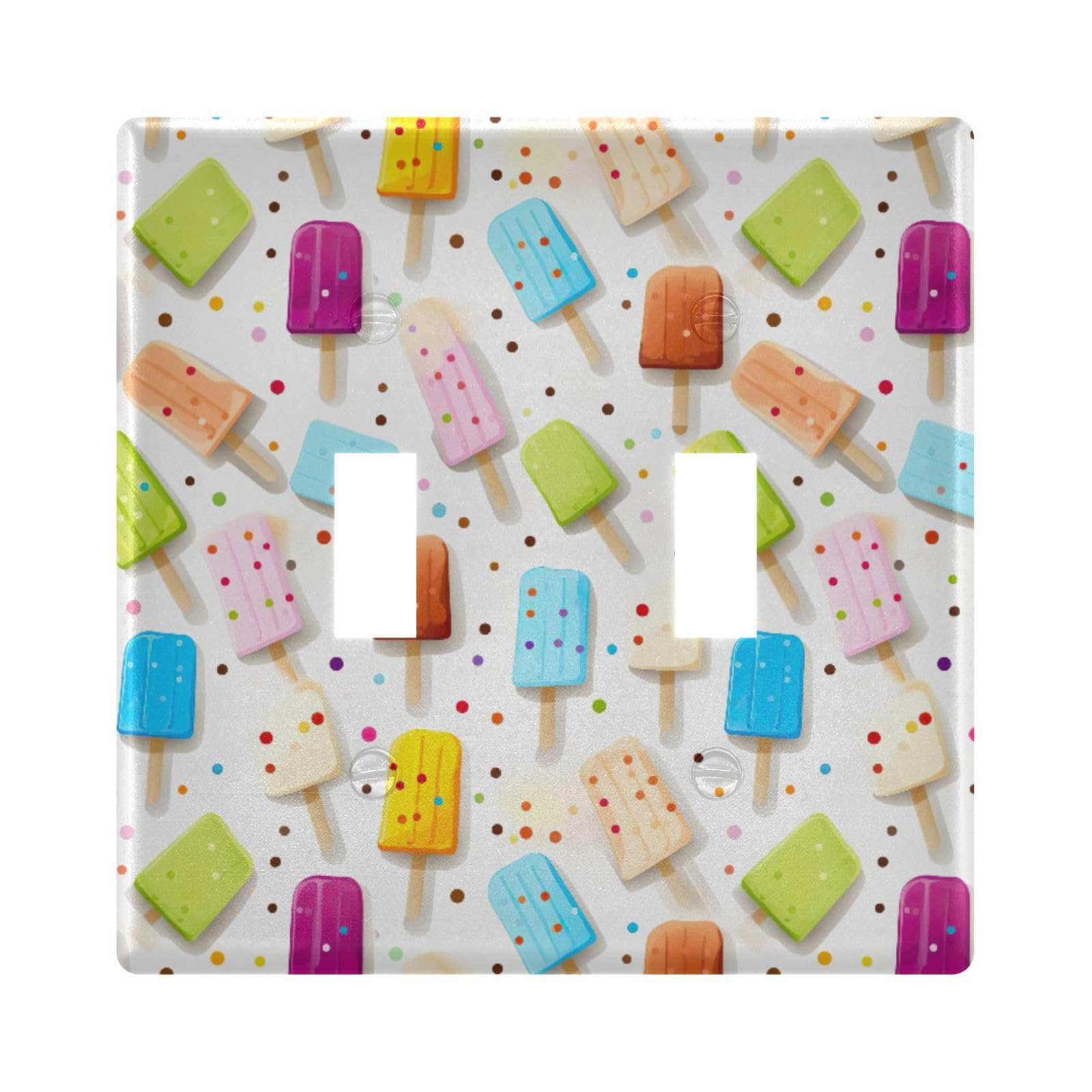 UMIRIKO Popsicle Light Switch Cover Plate Covers Decorative Double Toggle Home Decor 202a9013