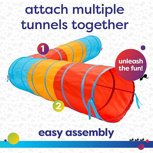 Miniatura 2 de Antsy Pants Túnel de juego  Paquete de 2 túneles de juego para que los niños gateen, túnel desplegable fácil de plegar, para bebés, bebés, perros,