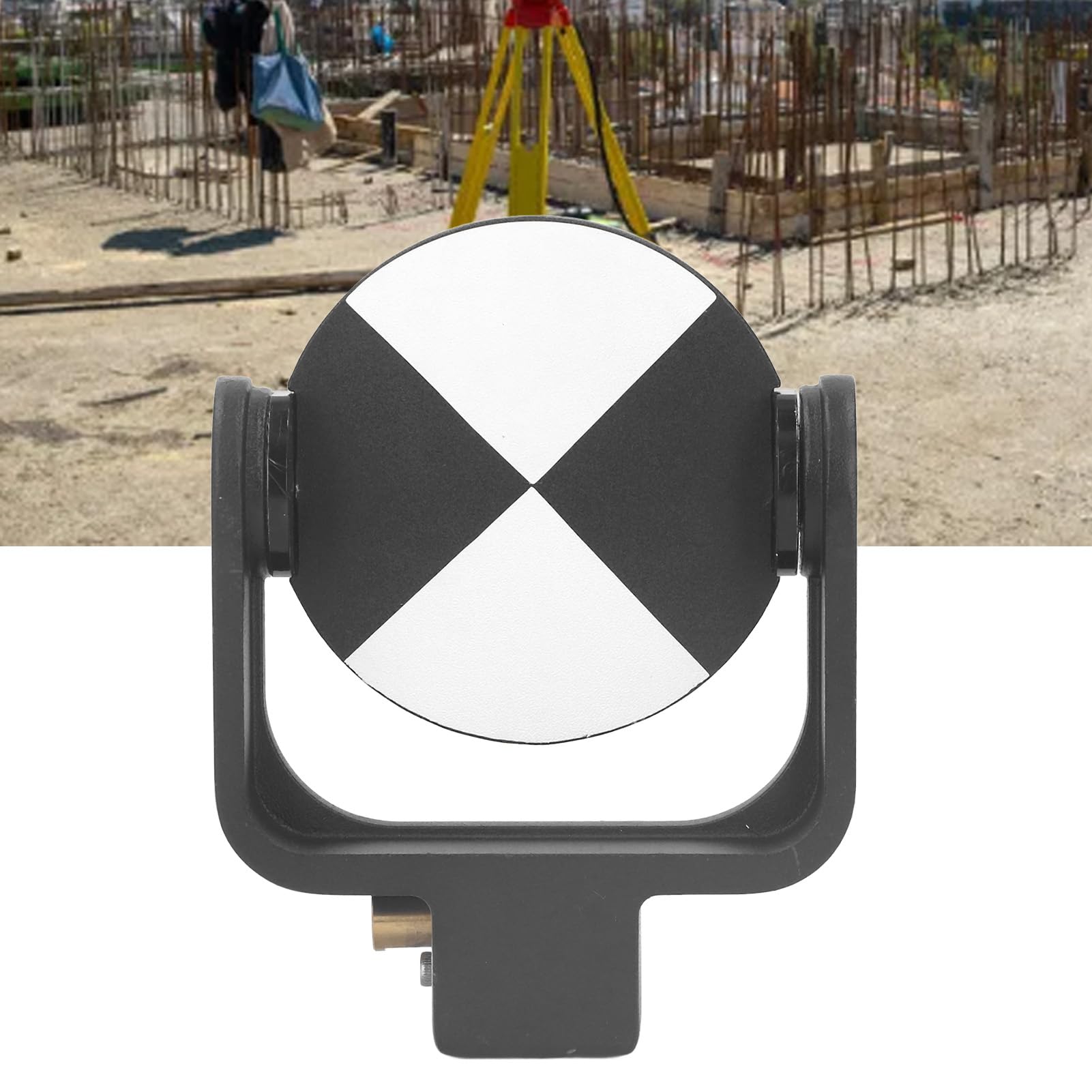 Hyuduo Tachimetr Odblaskowy Marker Odblaskowy ze Stopu Aluminium Odbłyśnik Docelowy MP116 Trwałe Oznakowanie o Wysokiej Widoczności na Placach Budowy Korytarze Prace Pomiarowe Budynków